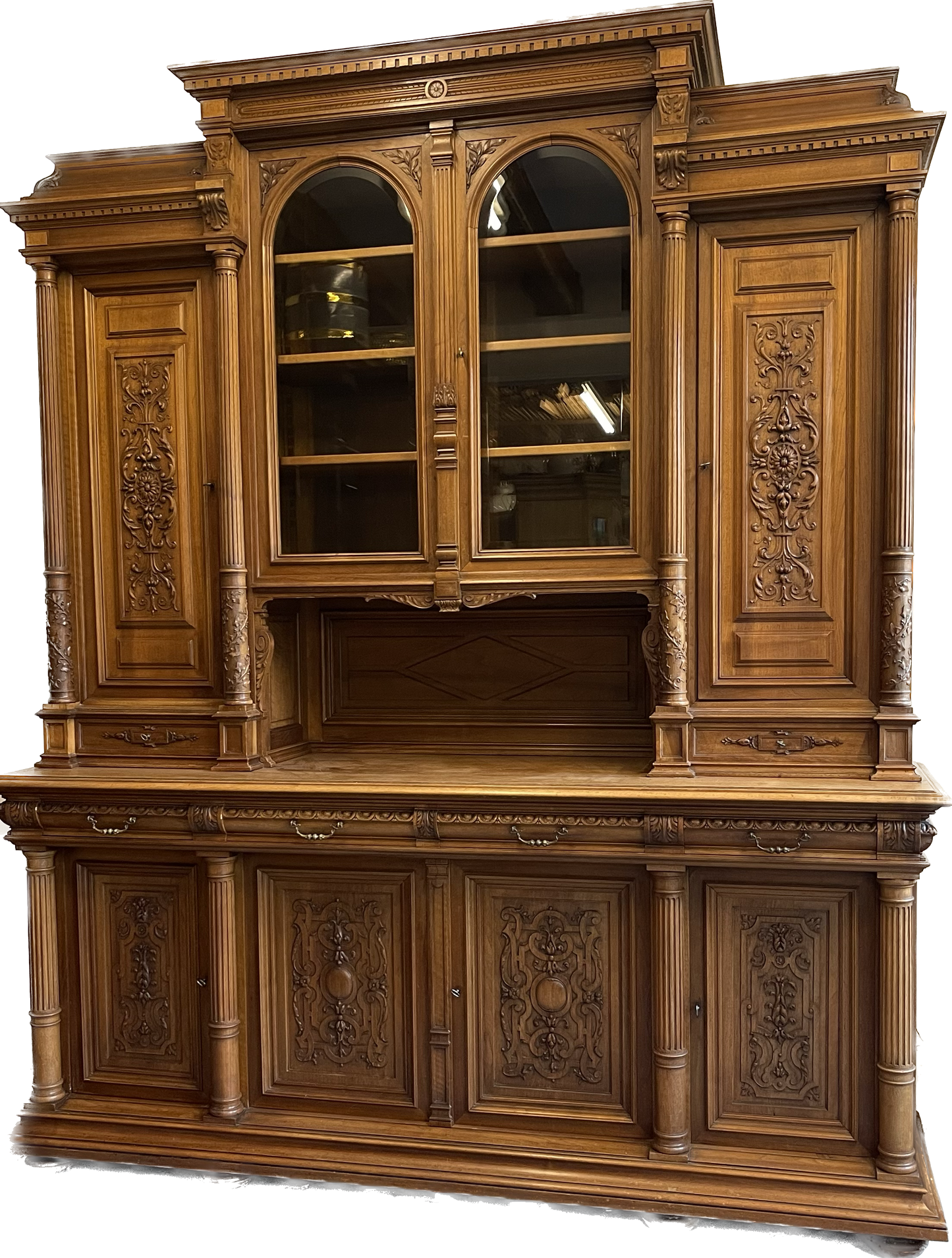 Glasschrank, großes Buffet, um 1890